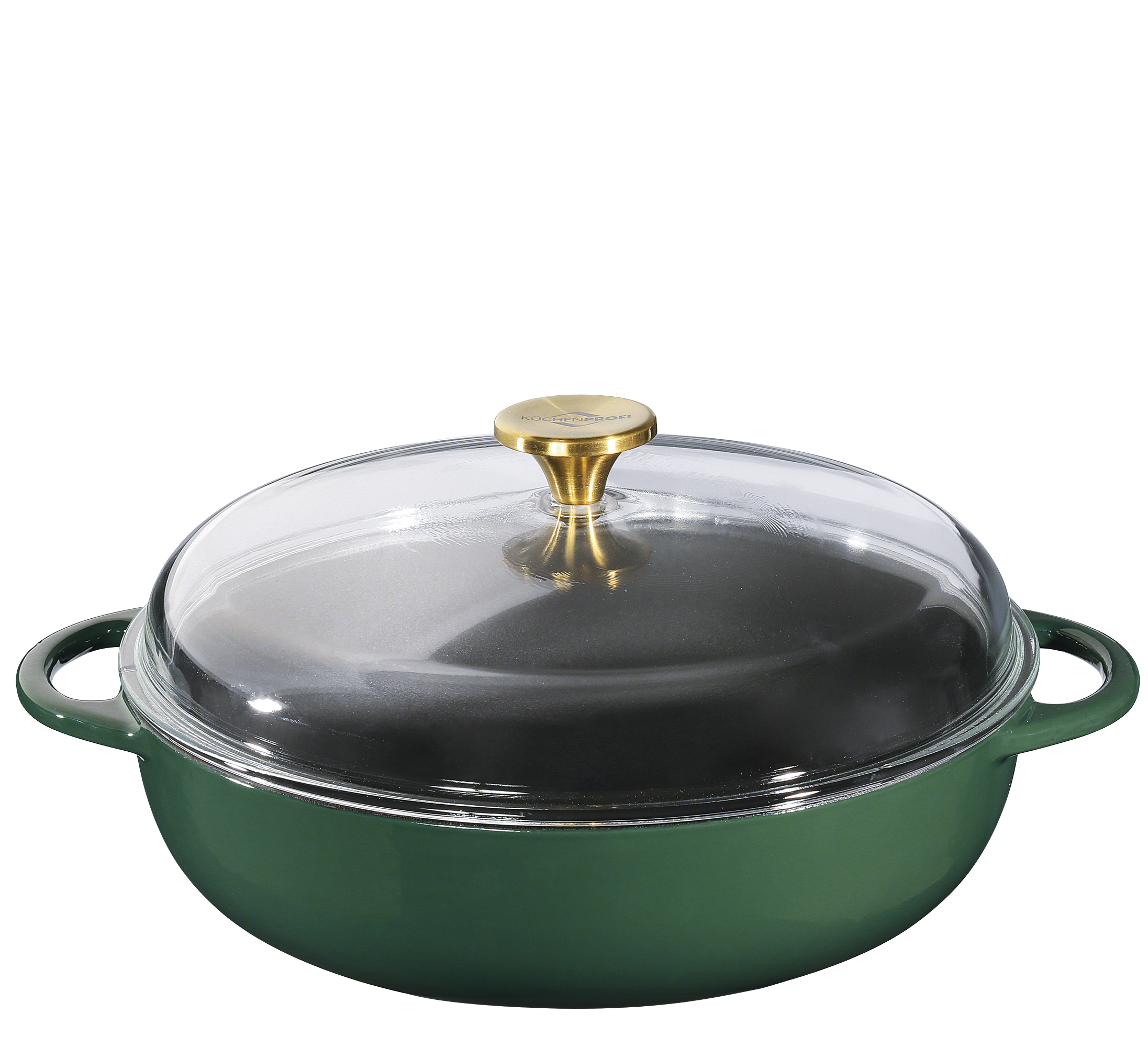 PROVENCE - Bauernpfanne mit Glasdeckel, 28 cm racing green