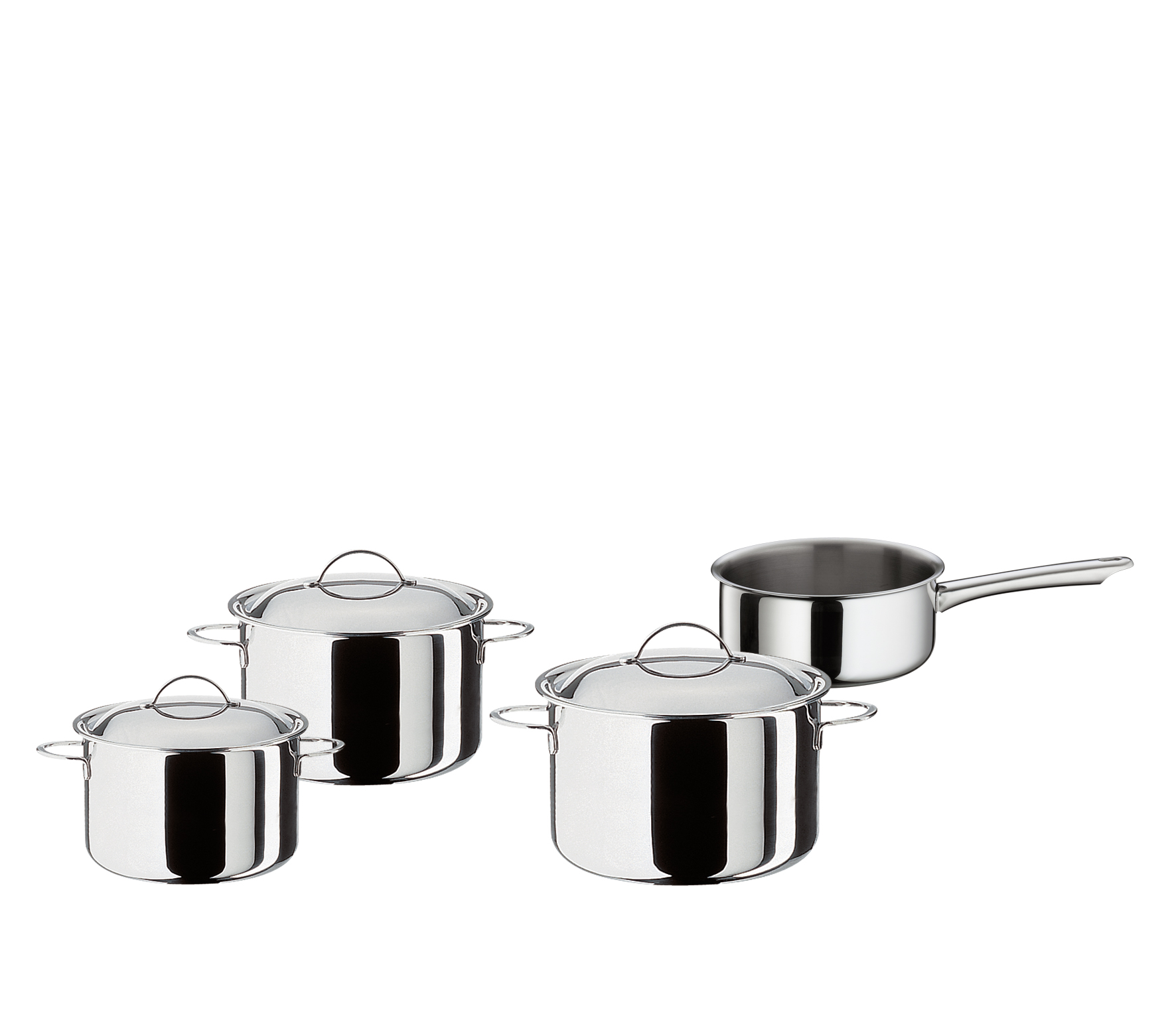 Topf-Set CRISTAL 4-teilig, mit Stielkasserolle