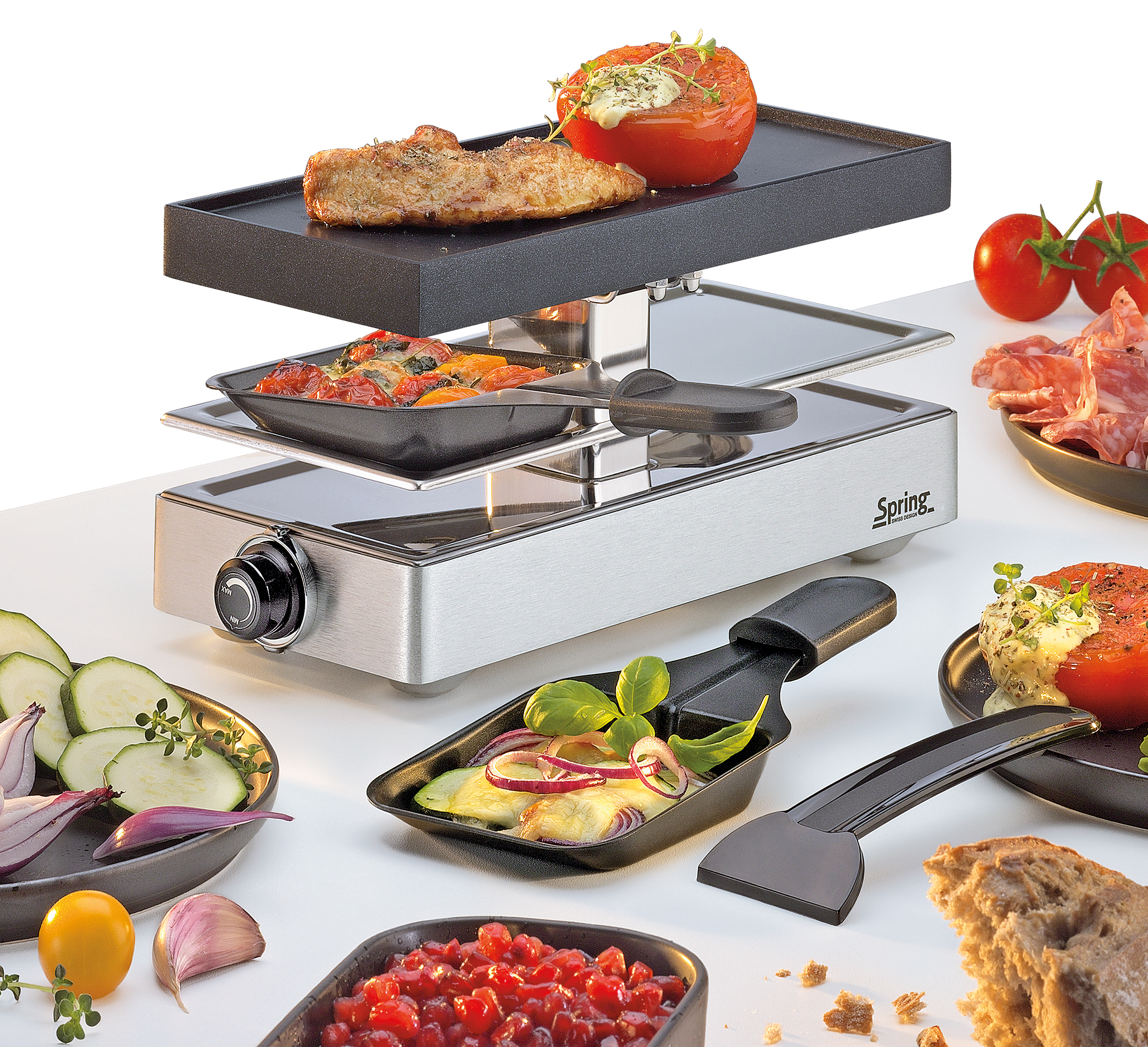 RACLETTE - Raclette2 CLASSIC, Alugrillplatte silber